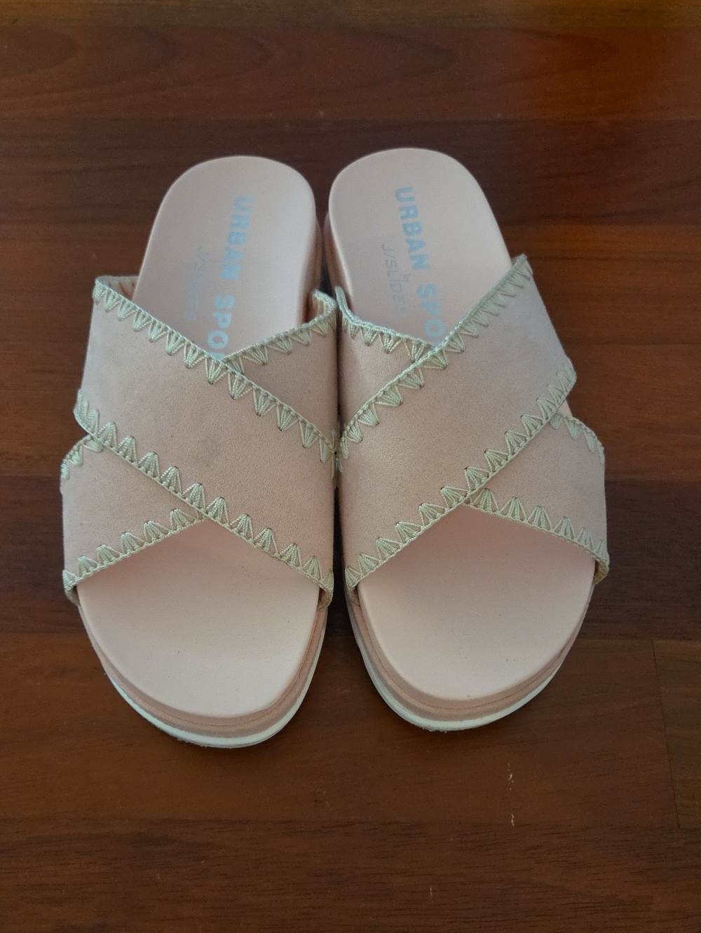NWT J/SLIDES BAE Pink Faux Suede Sandal